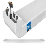 KOTARBAU® Cache Cable - Goulotte Passe Cable - PVC - 204 x 60 mm - 163 cm - Blanc - Mural - Goulotte Electrique - Cache Fil Electrique - Installation Facile