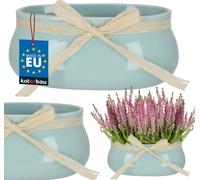KOTARBAU® Cache-pot Céramique émaillée Menthe 19 x 12 cm H : 9 cm Pot de fleurs Cache-pots pour plantes d'intérieur Pot de fleurs en céramique pour le salon Plant Pot Pots pour plantes d'intérieur