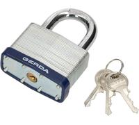 KOTARBAU® Cadenas 65 mm en acier laminé Serrure universelle Cadenas avec boulon Sécurité anti-effraction Serrure à étrier Serrure massive trempée