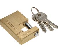 KOTARBAU® Cadenas en laiton 65 mm Monobloc Cadenas avec boulon Anti-effraction Cadenas à étrier Serrure massive trempée