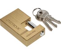 KOTARBAU® Cadenas en laiton 75 mm Cadenas monobloc avec boulon Anti-effraction Cadenas à étrier Serrure massive trempée