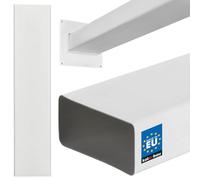 KOTARBAU® Canal plat 110 mm x 55 mm en plastique de 50 cm de longueur Système de canal plat efficace pour une aération optimale Canal plat Canal d'évacuation d'air extrait Blanc