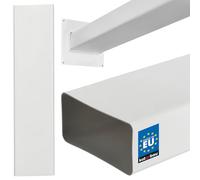 KOTARBAU® Canal plat 120 mm x 60 mm - En plastique - Longueur : 50 cm - Système de canaux plats efficaces pour une ventilation optimale - Canal plat - Hotte aspirante blanche