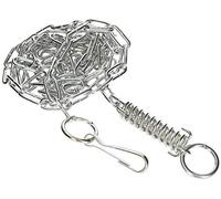 KOTARBAU® Chaîne pour chien de 5 mm x 3 m avec ressort amortissant les chocs et fermoir Fil d'acier galvanisé solide Protection pour le chien