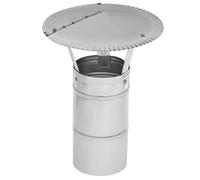 KOTARBAU® Chapeau de Cheminée - Acier Galvanisé - ø 100 mm - Argent - Chapeau Cheminée Anti Pluie - Résistant à la Corrosion - Installation Facile - Design Moderne