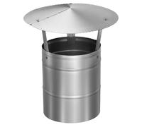 KOTARBAU® Chapeau De Cheminée - INOX - ø 160 mm - Argent - Chapeau Cheminée Anti Pluie - Résistant à la Corrosion - Installation Facile - Design Moderne