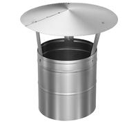 KOTARBAU® Chapeau De Cheminée - INOX - ø 200 mm - Argent - Chapeau Cheminée Anti Pluie - Résistant à la Corrosion - Installation Facile - Design Moderne