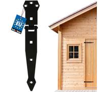 KOTARBAU ® Charnière 200 mm Charnière de porte Charnière de portail Noire Revêtement en poudre En acier inoxydable
