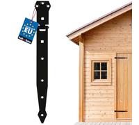 KOTARBAU ® Charnière 300 mm Charnière de porte Charnière de portail Noire Revêtement en poudre En acier inoxydable