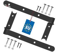 KOTARBAU® Charnière à congé de 300 mm Noire x2 en Acier | Charniere Porte Lourde | Penture | Charniere Portail | Charnière Porte Lourde, | Penture Volet Bois | Charnieres | Charniere Noir | Charnières