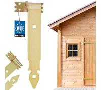 KOTARBAU® Charnière de portail, 300 mm, avec gond, ferrure de construction, ferrure de porte, en acier inoxydable, galvanisé, jaune