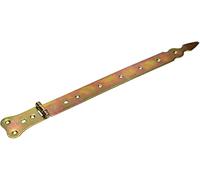 KOTARBAU® Charnière de portail 400 mm - Charnière de porte - En croix - Galvanisée - Acier inoxydable - Ferrure de construction robuste