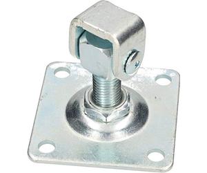 KOTARBAU Charnière de porte Torangel M20-100 x 100 - Galvanisé - Filetage réglable - Trous de vis - Plaque de fixation - Sécurité - Résistant à la rouille et aux intempéries