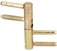 KOTARBAU Charnière de porte universelle en laiton robuste - 14/16/20 mm - Tête cylindrique réglable (14 mm) - Doré