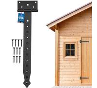 KOTARBAU® Charnière en Croix 350 mm Charnière pour Portes et Portails Revêtue de Poudre Noire Quincaillerie de Construction