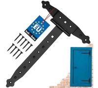 KOTARBAU Charnière en croix noire 300 mm - Plaque de porte - Raccord en bois - Revêtement par pulvérisation - Charnière extérieure