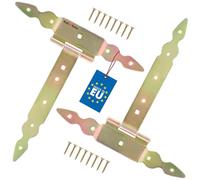 KOTARBAU® Charnière en T de 250 mm en Acier doré | Charniere Porte Lourde | Penture | Charniere Portail | Charnière Porte Lourde | Penture Volet Bois | Charnieres | Charniere Doré | Charnières