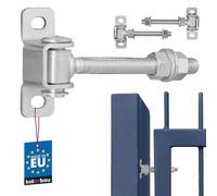 KOTARBAU® Charniere Portail - Acier - 115 mm M12 - Argenté - Charnière Réglable pour Portillon Extérieur - Gond Portail Lourd - avec Plaque de Fixation - Gond Réglable Galvanisée