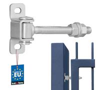 KOTARBAU® Charniere Portail - Acier - 115 mm M12 - Argenté - Charnière Réglable pour Portillon Extérieur - Gond Portail Lourd - avec Plaque de Fixation - Gond Réglable Galvanisée