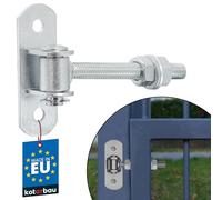 KOTARBAU® Charniere Portail - Acier - 115 mm M12 - Argenté - Charnière Réglable pour Portillon Extérieur - Gond Portail Lourd - avec Plaque de Fixation - Gond Réglable Galvanisée