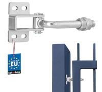 KOTARBAU® Charniere Portail - Acier - 125 mm M16 - Argenté - Charnière Réglable pour Portillon Extérieur - Gond Portail Lourd - avec Plaque de Fixation - Gond Réglable Galvanisée