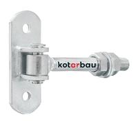 KOTARBAU® Charnière de porte galvanisée Filetage M 16 mm Réglable avec plaque de fixation Charnière de portail réglable avec pince à ressort Charnières suspendues