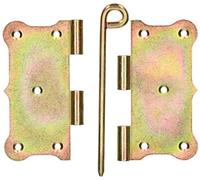 KOTARBAU Charnières de table enroulées 100 x 100 x 2 mm Jaune galvanisée Avec bouton pression