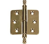 KOTARBAU Charnières décoratives 45 x 45 mm Bande de style Charnière de meuble universelle Différentes couleurs Antirouille Gauche/droite Robuste Pratique (laiton gauche)