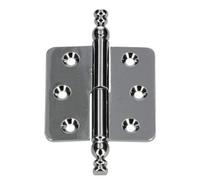 KOTARBAU Charnières décoratives 45 x 45 mm Bande de style Charnière de meubles universelle Différentes couleurs antirouille gauche/droite Robuste pratique (chrome gauche)