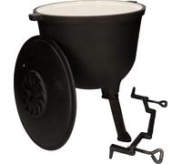 KOTARBAU® Chaudière en fonte émaillée 10 L Chaudière massive pour foyers avec couvercle étanche