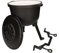 KOTARBAU® Chaudière en fonte émaillée 4 L Chaudière massive pour foyers avec couvercle étanche