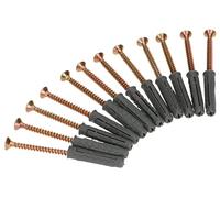 KOTARBAU® Chevilles universelles avec jeu de vis à bois x x mm éléments de connexion en métal et plastique (12,8 x 60 mm).