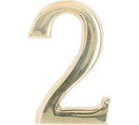 KOTARBAU® Chiffre "2" laiton Autocollant 5 cm en laiton pour portes d'entrée