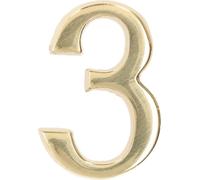 KOTARBAU® Chiffre "3" laiton Autocollant 5 cm en laiton pour portes d'entrée