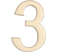 KOTARBAU® Chiffre "3" Satin Autocollant 5 cm en laiton pour portes d'entrée
