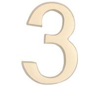 KOTARBAU® Chiffre "3" Satin Autocollant 5cm en Laiton pour Porte de Maison