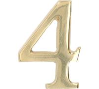 KOTARBAU® Chiffre "4" laiton Autocollant 5 cm en laiton pour portes d'entrée