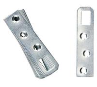 KOTARBAU Cintre d'armoire - Différentes tailles et formes - Suspension de meubles - Support de lit galvanisé - Connecteurs plats (25)