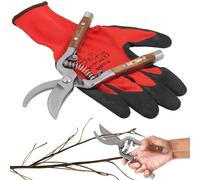 KOTARBAU Cisailles de jardin taille-haies en acier avec manche en bois Taille-haies de 22 cm cisailles à rosiers élagueurs pour le jardin pour couper et tailler les branches
