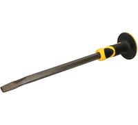 KOTARBAU® Ciseau plat 400 x 18 mm avec protection chapeau en plastique et protège-mains - Maçon, poignée, coupe-froid avec protection