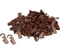 KOTARBAU® Clips à rideaux avec crochets pour rideaux Jeu de 100 pièces brun noyer
