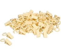 KOTARBAU® Clips à rideaux avec crochets pour rideaux Jeu de 100 pièces en bois de pin clair