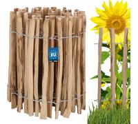 KOTARBAU® Clôture en lattes enroulables 5m en lattes de noisetier pour plantes et gazon 50 cm Clôture en châtaignier en noisetier Clôture en bois Clôture de jardin écart entre les lattes 3 - 4 cm