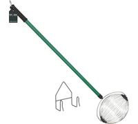 KOTARBAU® Collecteur de noix en acier inoxydable avec poignée en aluminium 127 cm Collecteur de fruits roulant