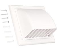 KOTARBAU® Conduit d'air mural - Diamètre : 125 mm - Sortie murale avec clapet anti-retour - Couvercle de ventilation pour systèmes de ventilation ronds