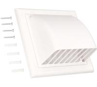 KOTARBAU® Conduite d'air Extraction murale Ø 125 mm Sortie murale avec clapet anti-retour Couverture de ventilation pour systèmes de ventilation ronds