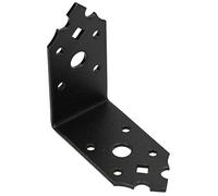 KOTARBAU® Connecteur d'angle 80x80x40mm équerre perforée équerre de fixation assemblage bois revêtement en poudre couleur noire