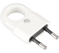 KOTARBAU® Connecteur plat blanc avec œillet sans mise à la terre. Connexion de câble pratique et bonne prise de rechange avec contact de protection