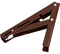 KOTARBAU® Console pliante 200 x 165mm Marron Support Acier Support mural Agrafes Etagère angulaire Inoxydable Axe Support d'étagère Angle Support d'étagère Charge lourde