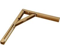 KOTARBAU® Console pliante 300 x 260mm Or Support Acier Support mural Agrafes Etagère angulaire Inoxydable Axe Support d'étagère Angle Support d'étagère Charge lourde